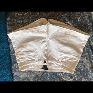 White jean shorts